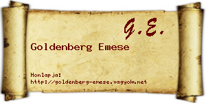 Goldenberg Emese névjegykártya