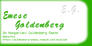 emese goldenberg business card